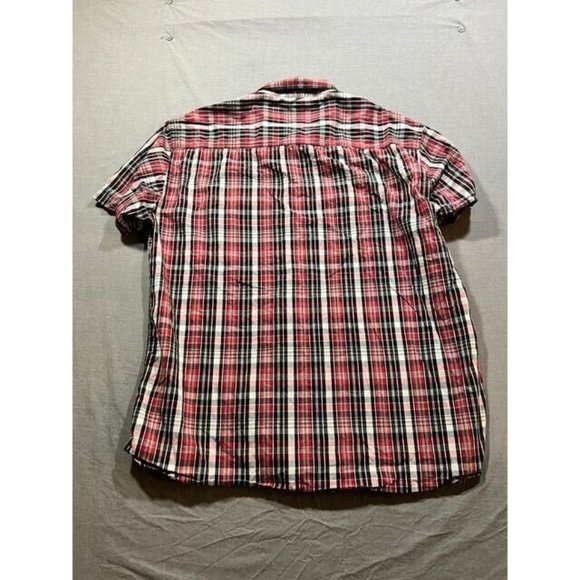 Ecko Unltd Button Up Shirt Adult 2XL Red Plaid Short Sleeve Casual Mens. - Picture 6 of 9